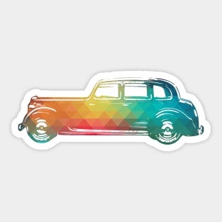 Rainbow old car 4 Sticker